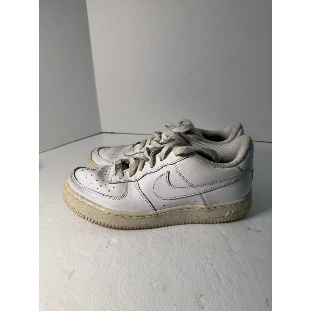 Nike Air Force‎ 1 Low Sneaker Youth Size 7Y White Leather 314192-117